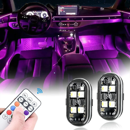 Wireless LED Car Strobe Lights (4pc Rechargeable Kit)